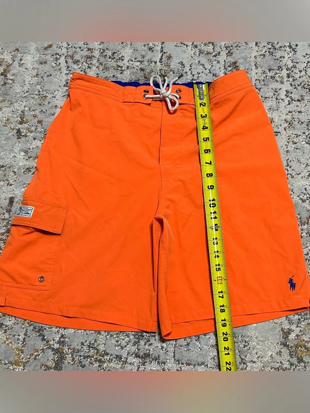 Ralph Lauren Kailua Classic-Fit Swim Trunks Orange size Large